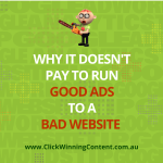 Why it doesn’t pay to run good ads to a bad website